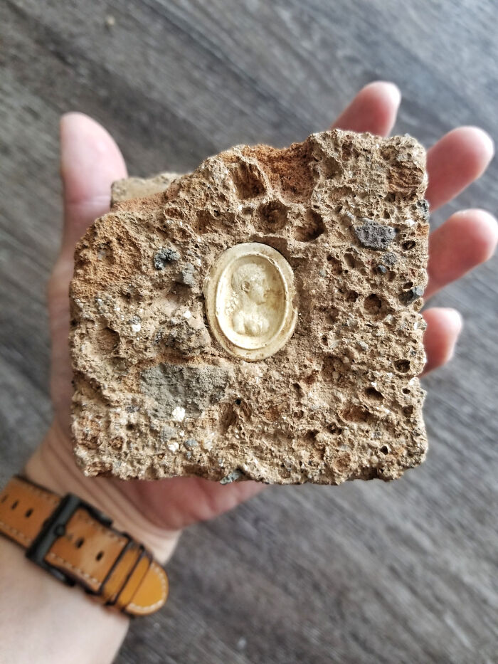 My Grandpa Dug Up This Roman Cameo Looking Thing In His Garden In Northern Italy 12 Or So Years Ago, Any Idea What It Could Be? More Info In Comments