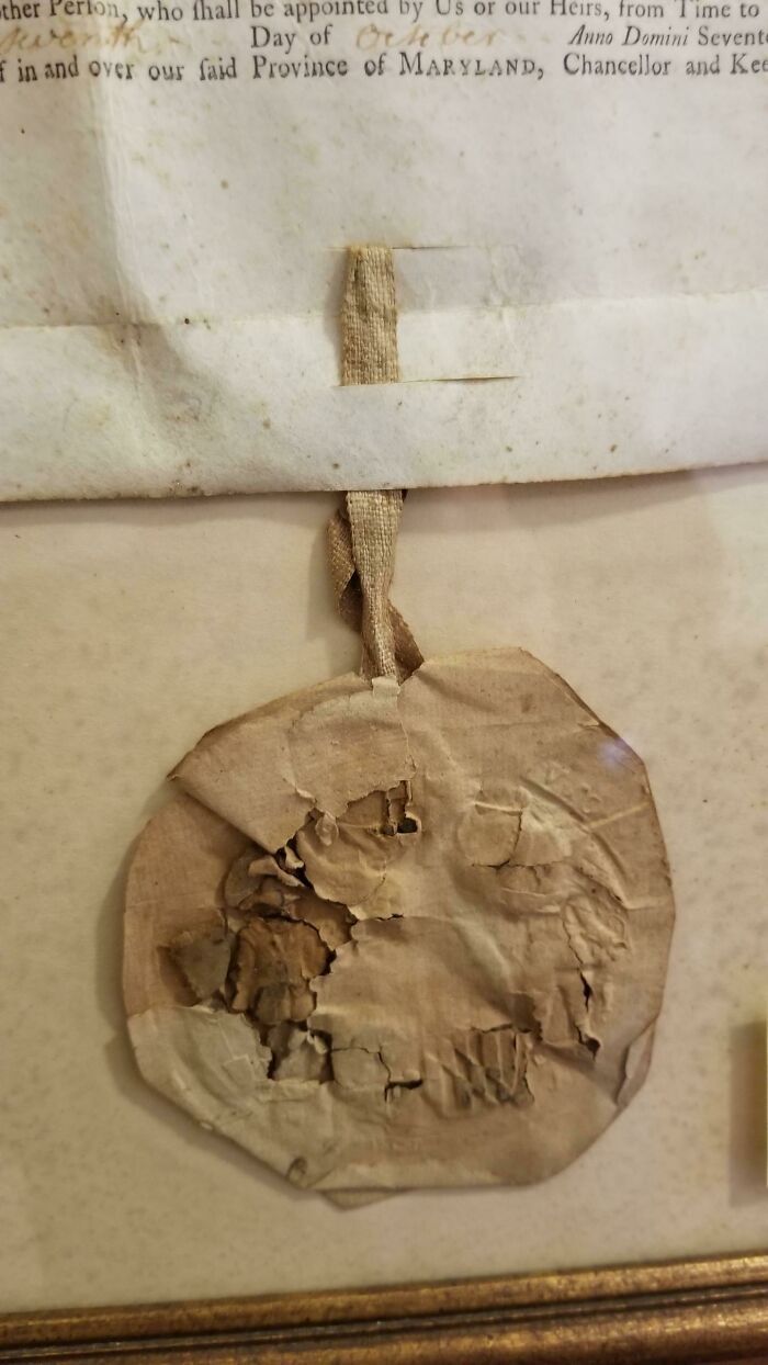 This Is Attached To A Property Deed From The 1700s. Anybody Know What It Is?
