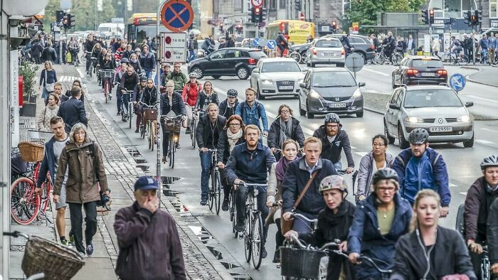 Rush Hour In Copenhagen, Denmark