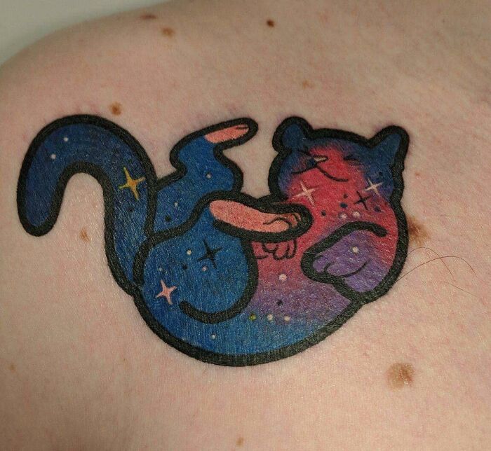 Space Cat By Chotattooer At Temperance Tattoo In San Francisco