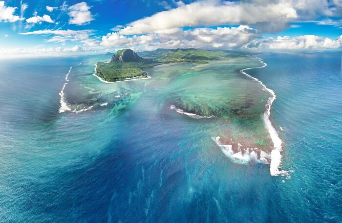 Mauritius aerial view 