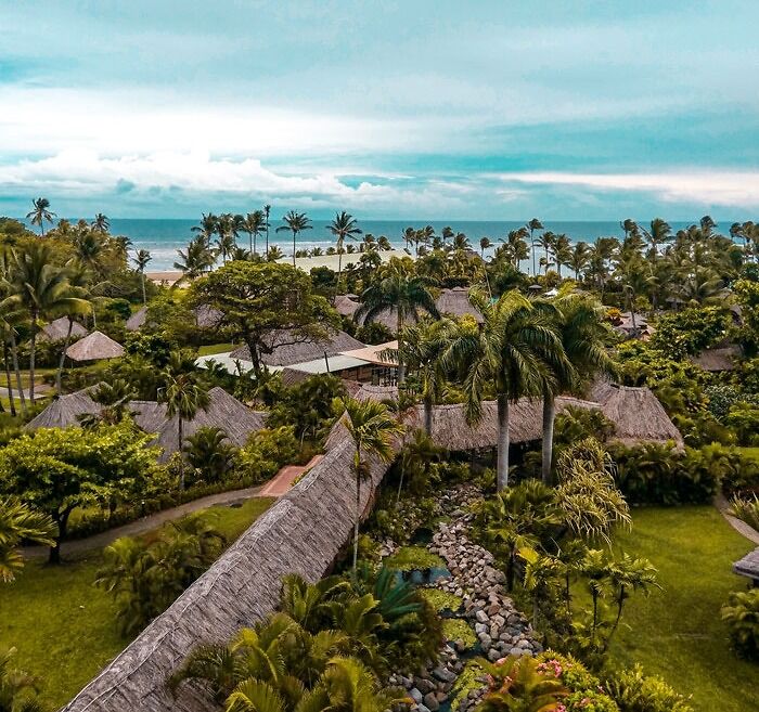 Smal cabins on the island 