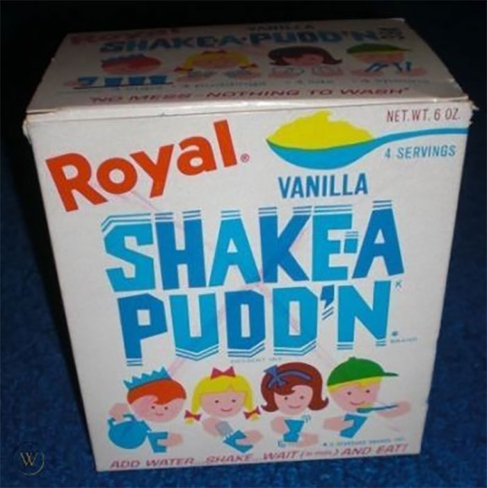 Vintage 1960s Royal Shake A Pudd'n Box
