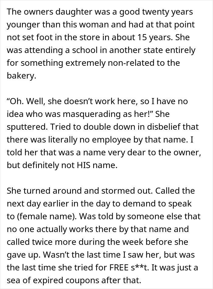 “You Must Not Know Your Boss Very Well”: Boss’s Child Shuts Down Entitled Customer Who Tried To Get Product For Free By Claiming To Know The Boss “You Must Not Know Your Boss Very Well”: Boss’s Child Shuts Down Entitled Customer Who Tried To Get Product For Free By Claiming To Know The Boss