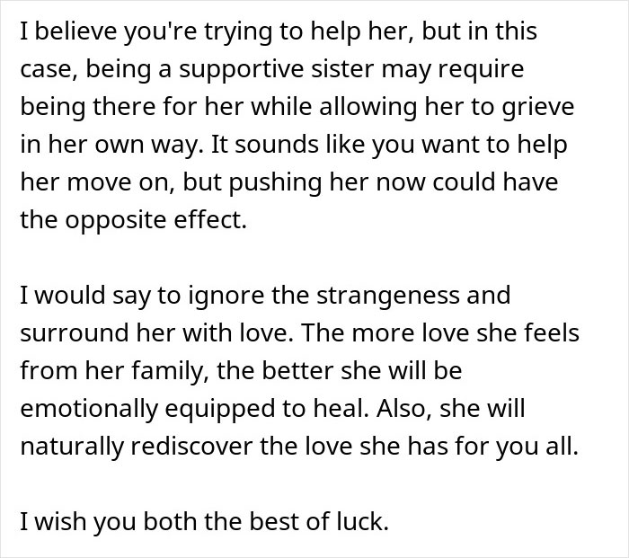 Woman Thinks Her Sister Is Coping With The Loss Of Her Baby In A Creepy And Unhealthy Way, Asks If She Would Be A Jerk To Break It To Her Woman Thinks Her Sister Is Coping With The Loss Of Her Baby In A Creepy And Unhealthy Way, Asks If She Would Be A Jerk To Break It To Her