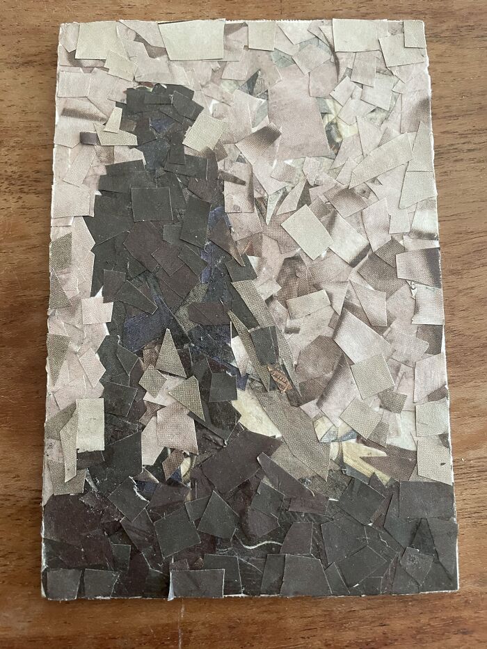 Shadow Of A Soldier. Put Together Fron Pieces Of Pictures From War Articles In The Newspapers