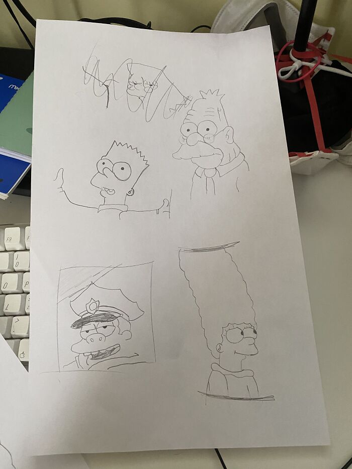 My First Attempt To Draw The Simpsons