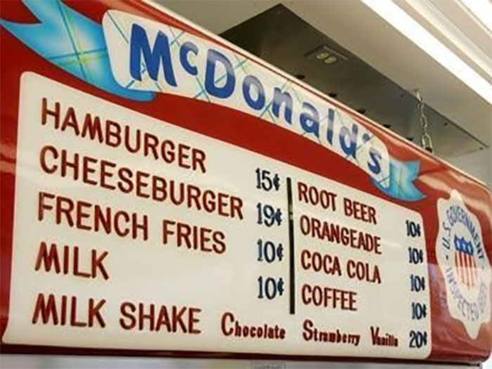 1960's McDonald's Menu... Oh Boy Take Me Back