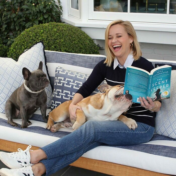 Reese Witherspoon With Lou And Pepper