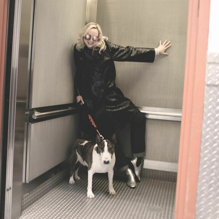 Gwendoline Christie With Marc Jacobs's Dog, Neville
