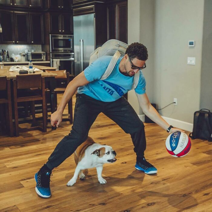 Klay Thompson With Rocco