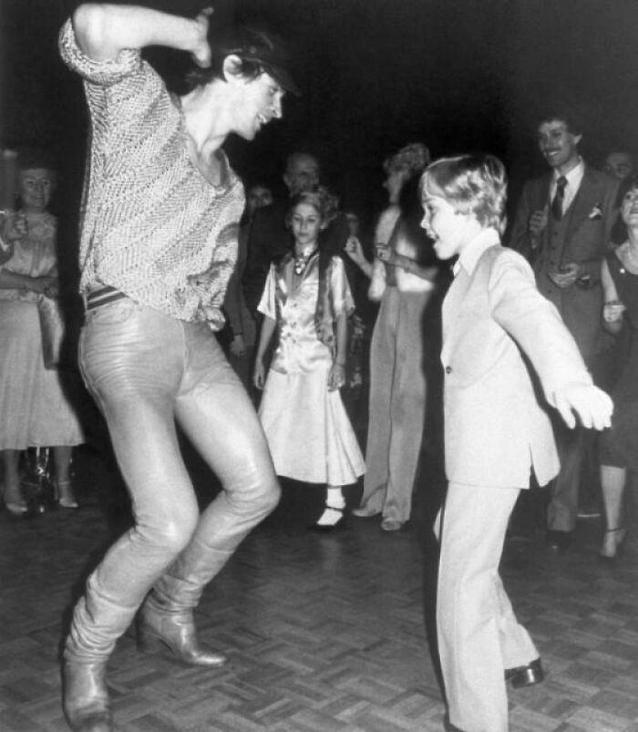 (Studio 54) Ballet Icon, Rudolf Nureyev, Initiates Nine-Year-Old Actor Ricky Schroder Into The Delights Of Disco Dancing At Studio 54 In New York On Sunday, April 2, 1979