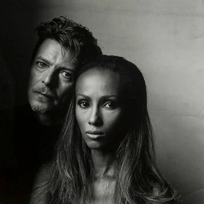 David Bowie y su esposa Iman