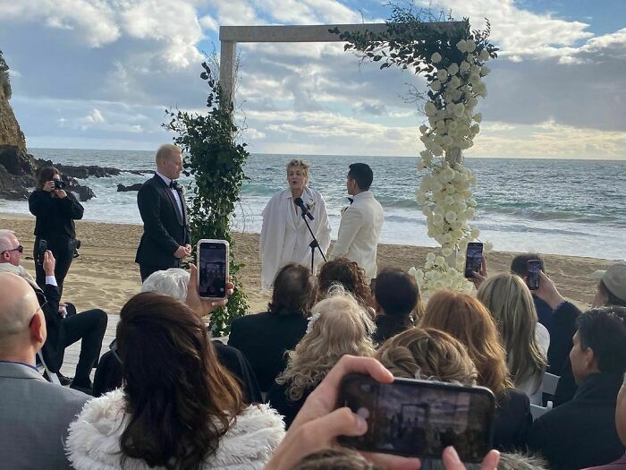 Sharon Stone Officiated The Wedding Of Two Men For Their Beachside Ceremony In February 2022