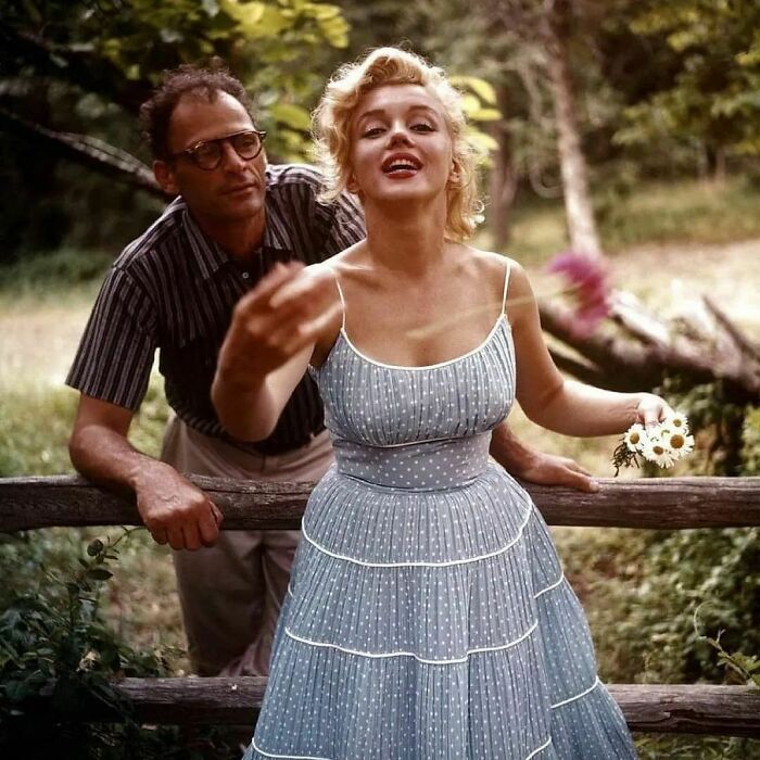 Marilyn Monroe And Her Husband Arthur Miller Photographed At Their Home In Amagansett, 1957