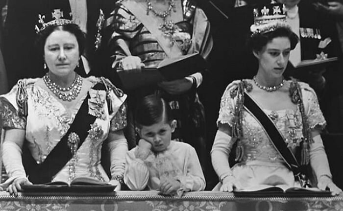 Photo Of Bored 4-Year-Old Charles At Queen Elizabeth's Coronation, 1953