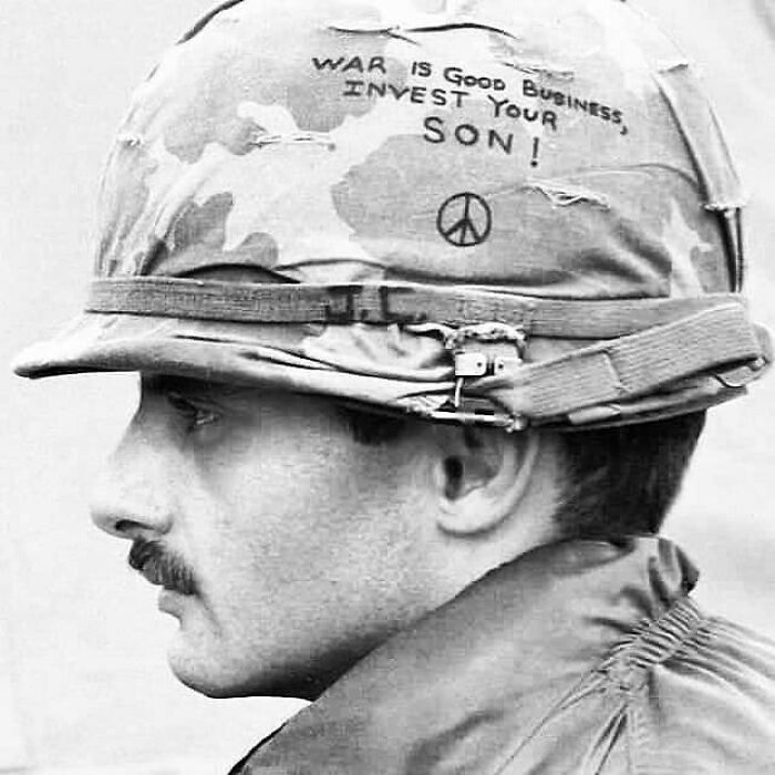Vietnam War Helmet Graffiti, 1960's-1970's