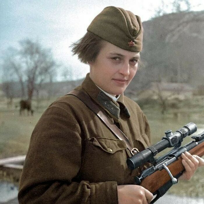 The Deadliest Female Sniper To Ever Live, 1940's Lyudmila Pavlichenko Was A Sniper Who Served In The Soviet Union's Red Army During Ww2 And Got The Name "Lady Death" For Her High Kill Count