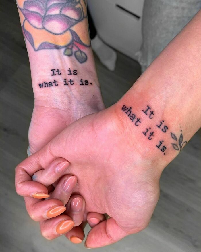 Matching Tattoos with phrase