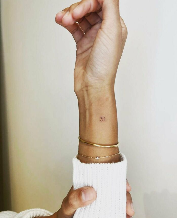 Random number tattoo on wrist