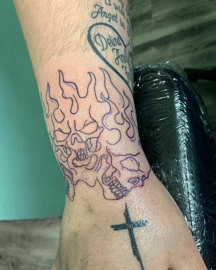 Skull Tattoo on wrist