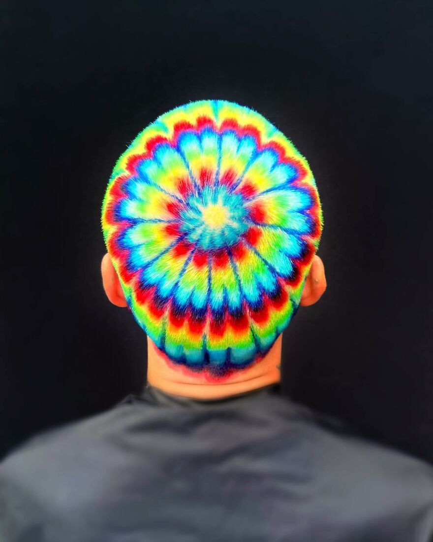 Hairdresser Uses Her Clients' Heads As A Canvas And The Result Is Incredible