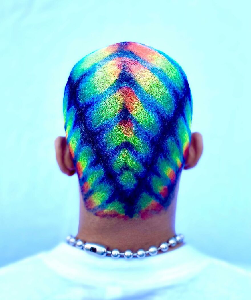 Hairdresser Uses Her Clients' Heads As A Canvas And The Result Is Incredible