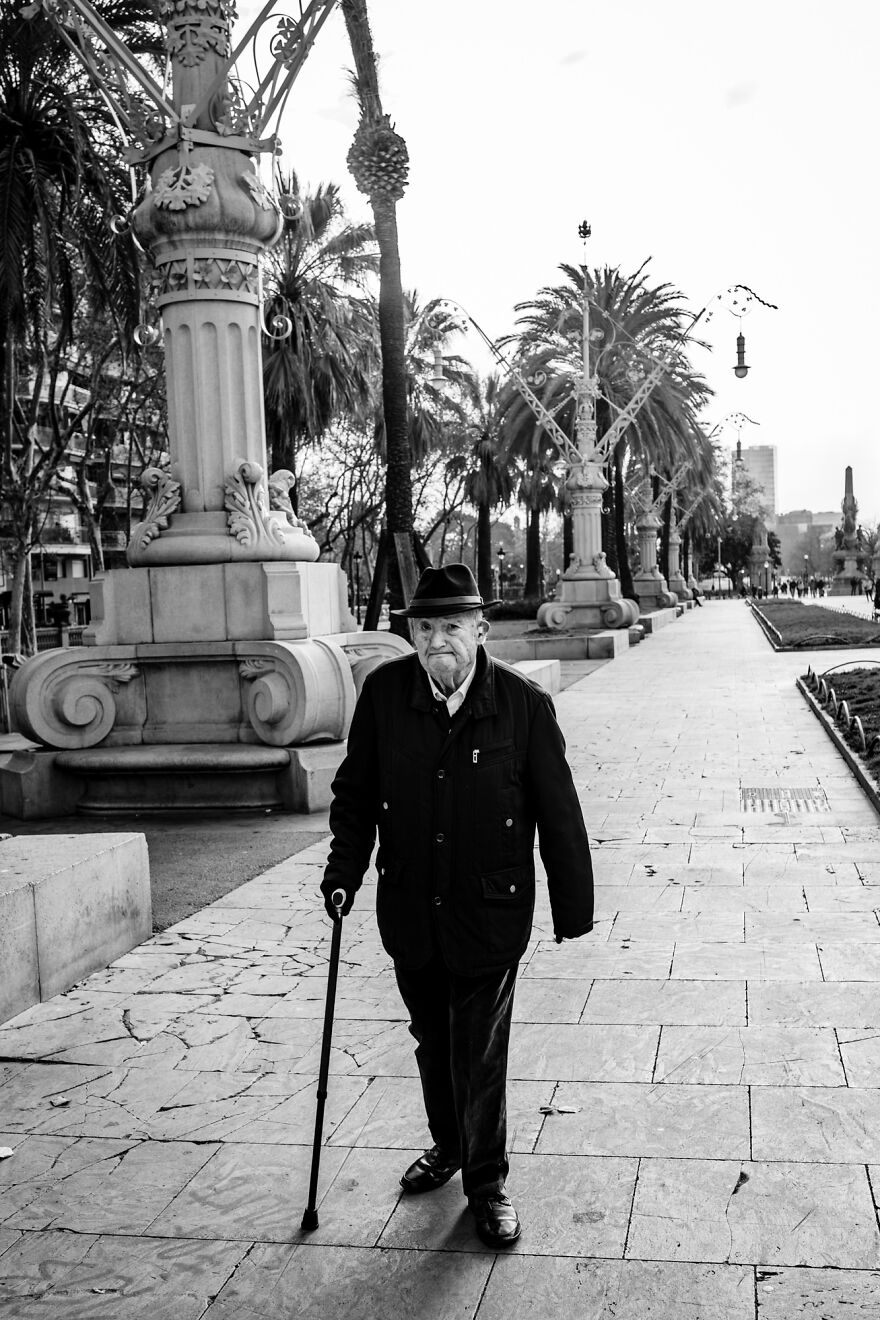 Old Man Going For A Walk