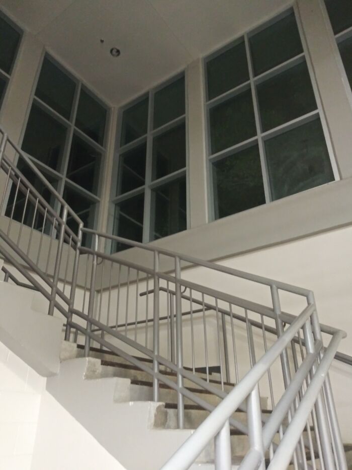 School Stairwell At Night