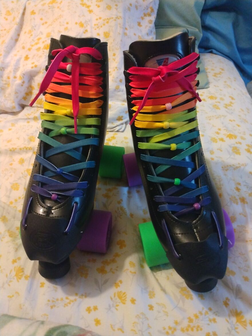 My Lovely Rainbow Roller Skates!