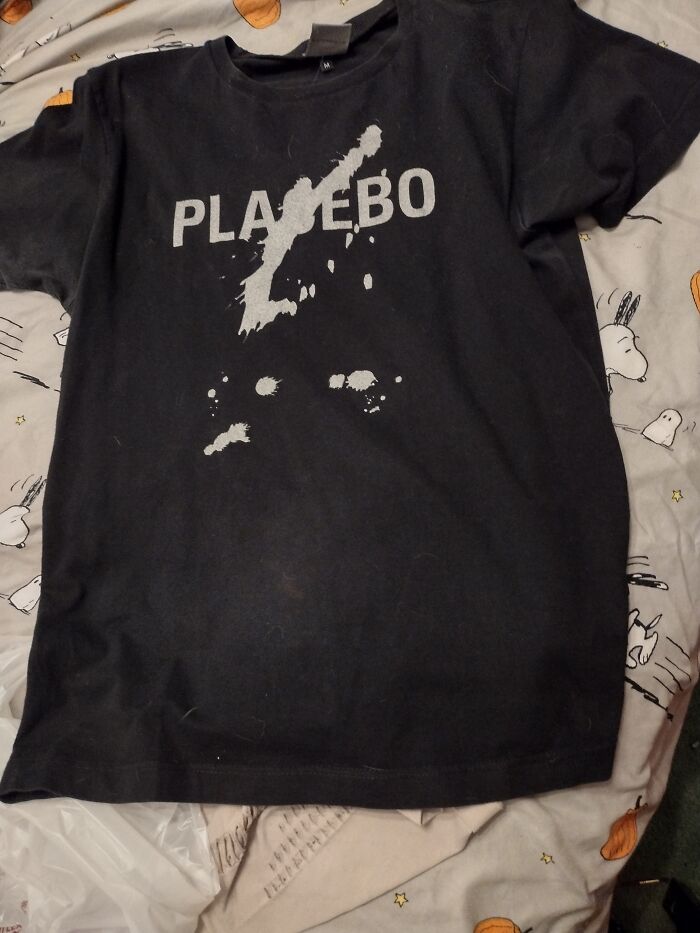 Somehow My Husband Found A Vintage Placebo Shirt At Our Small Town Goodwill