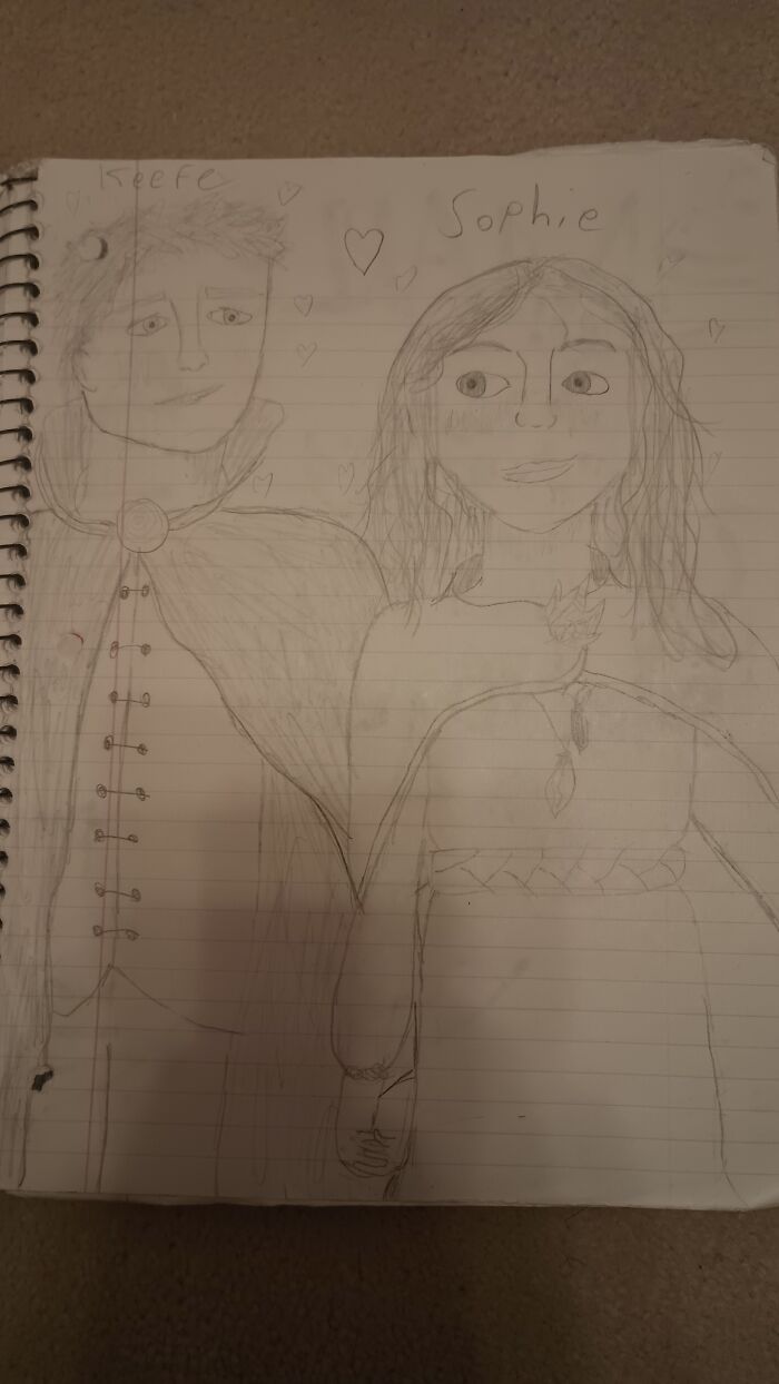 I Tried To Draw Sophie Foster And Keefe Sencen From A Book Series Called Keeper Of The Lost Cities (Don't Mind The Hands)