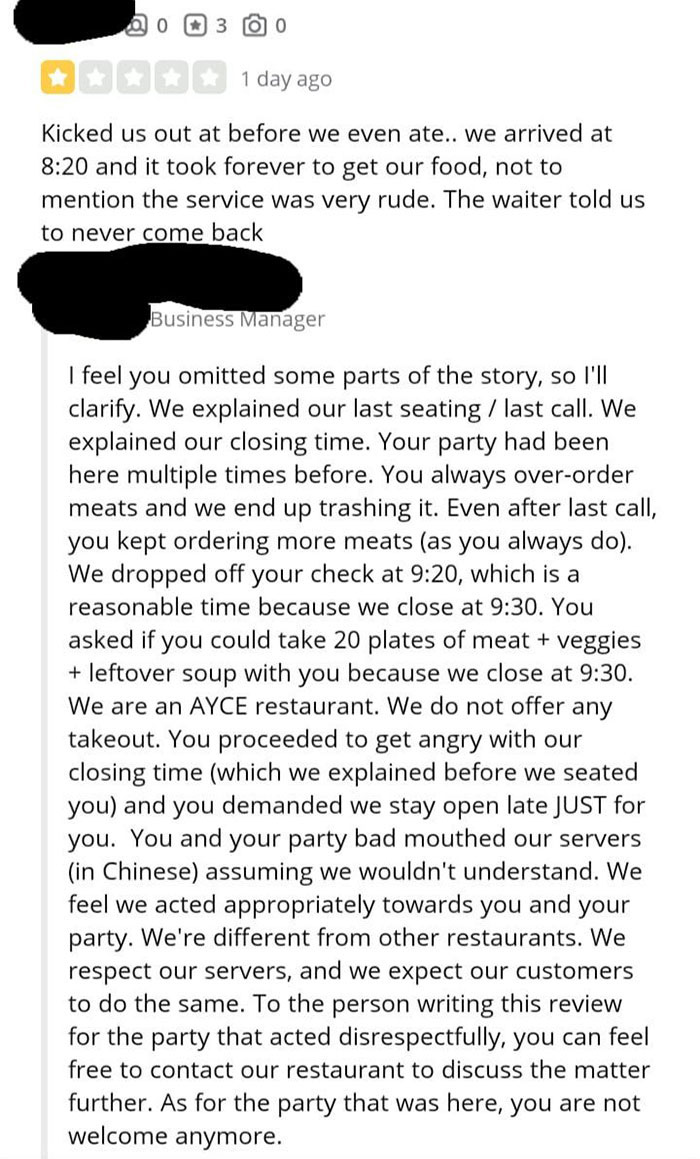 This Rude Lady Left A Review To Mislead Customers At The Restaurant I Work At