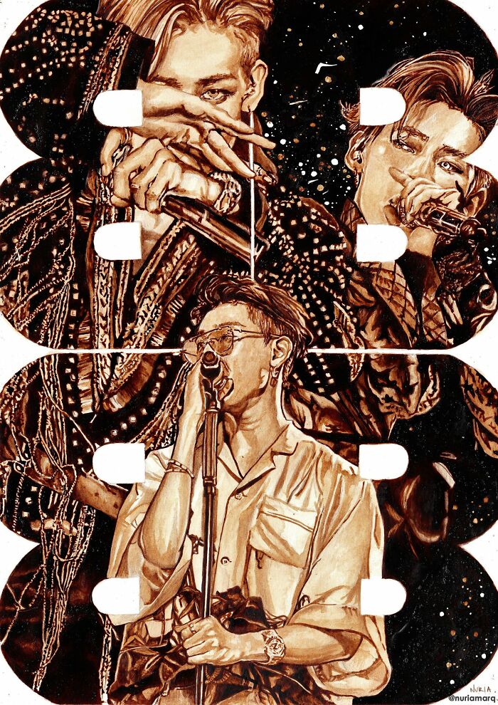 "Bambam", I Kept Doing Fanarts Of My Favorite Artists (This One Is Bambam, Got7) Throughout The Years But I Tried To Incorporate New Things Like Collages Of Their Names And More Than One Pic (2021)