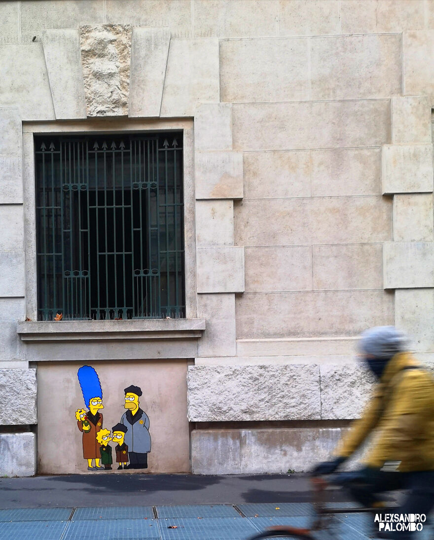 The Simpsons Holocaust Mural Was Targeted By 'Anti-Semitic' Vandalists At Shoah Memorial Museum In Milan (9 Pics) The Simpsons Holocaust Mural Was Targeted By 'Anti-Semitic' Vandalists At Shoah Memorial Museum In Milan (9 Pics)