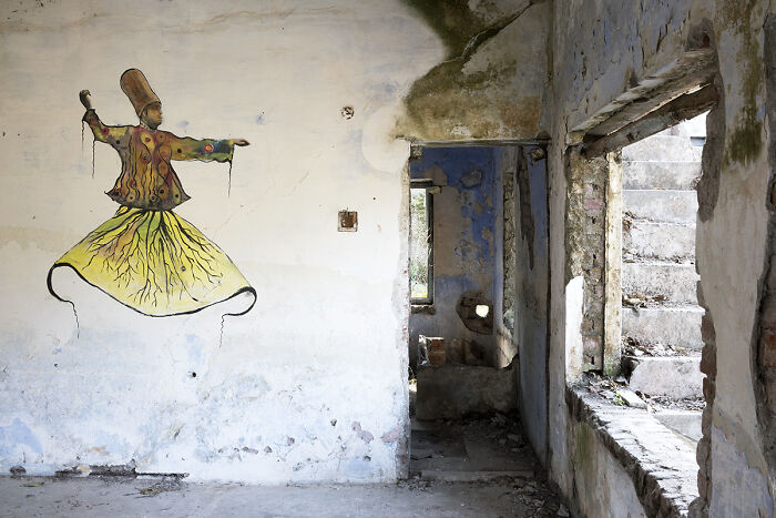 Sufi Dancer (Dormitory Room), Beatles Ashram, Rishikesh, India