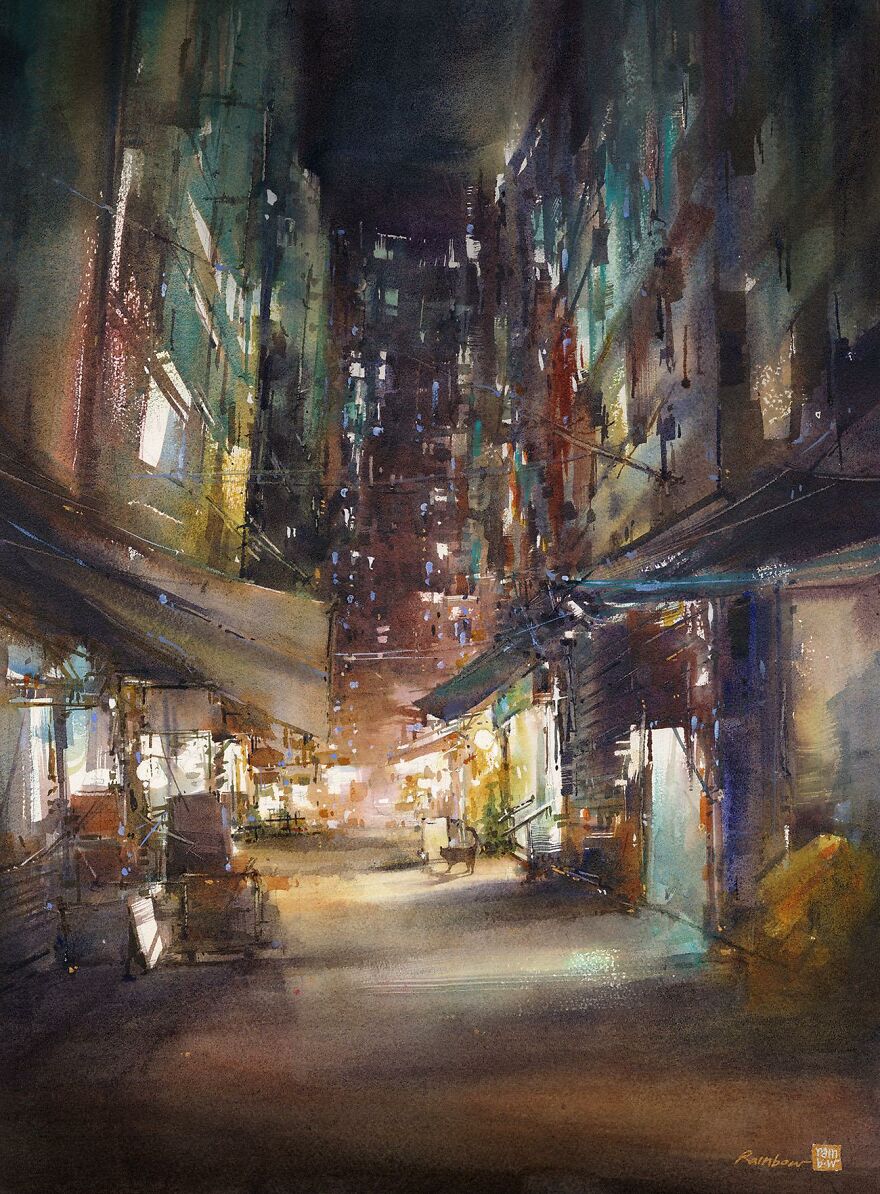 The City At Night: I Painted A Series Of Watercolor Cityscapes, Here Are My Personal Favorites (5 Pics) The City At Night: I Painted A Series Of Watercolor Cityscapes, Here Are My Personal Favorites (5 Pics)