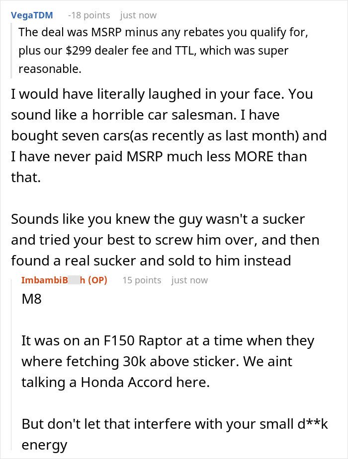 Customer’s Entitlement Backfires When Car Dealership Cancels The Deal Last-Minute And Sells The Vehicle To Someone Else 