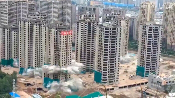 Blowing Up 15 Empty Condos At Once Due To Abandoned Housing Development