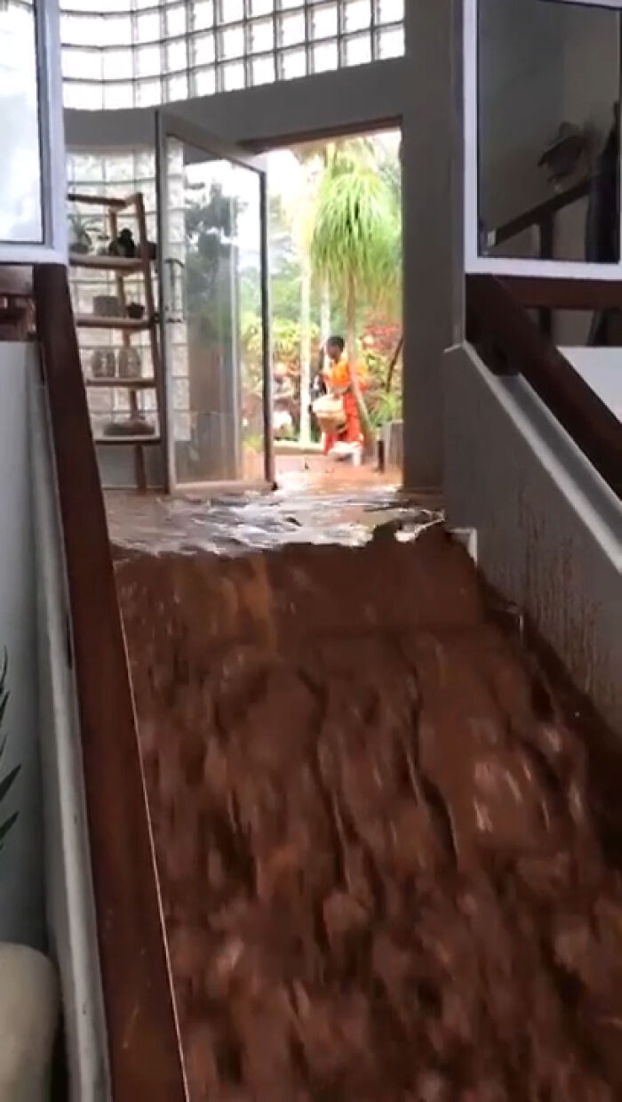 House Flooded By Torrential Rain