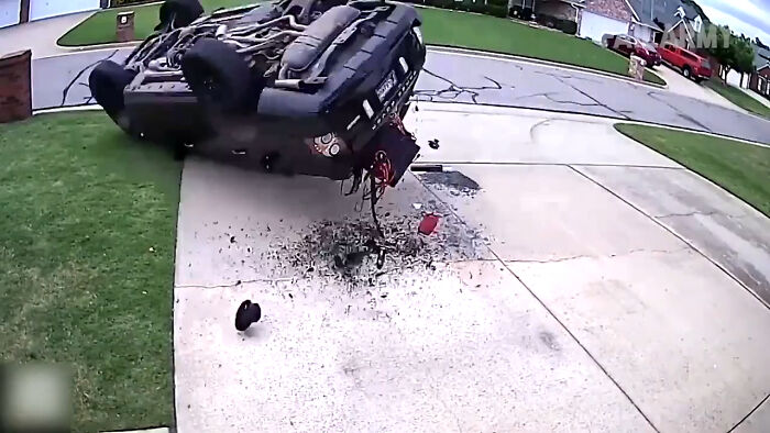 Trying To Do A Cool Skid Into The Driveway