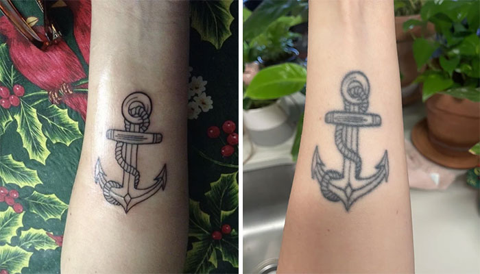 10 Year Old Anchor Tattoo