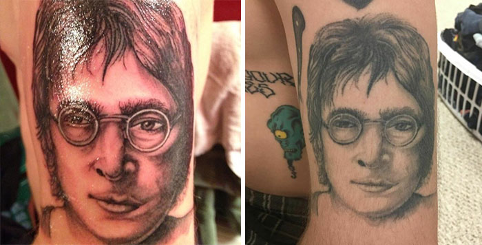 7th Tattoo John Lennon, Done On August 30, 2012