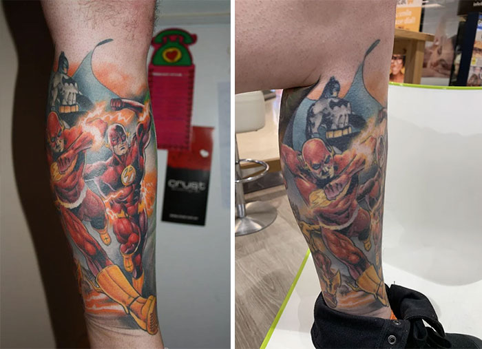 The Flash Family And Batman Done By Crispy Lennox - Fresh In 2010 Vs. 2022 (Proof That Colours Hold Up When Cared For)