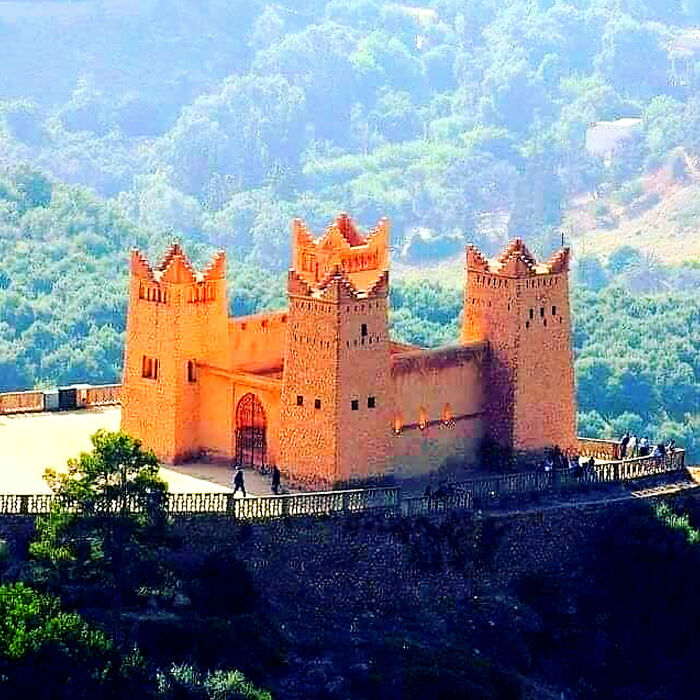 Belkoush Palace In The City Of Beni Mellal In Morocco, Located Majestically At The Head Of The Tasmit Mountains (Middle Atlas Mountains) At An Altitude Of 2274 Meters