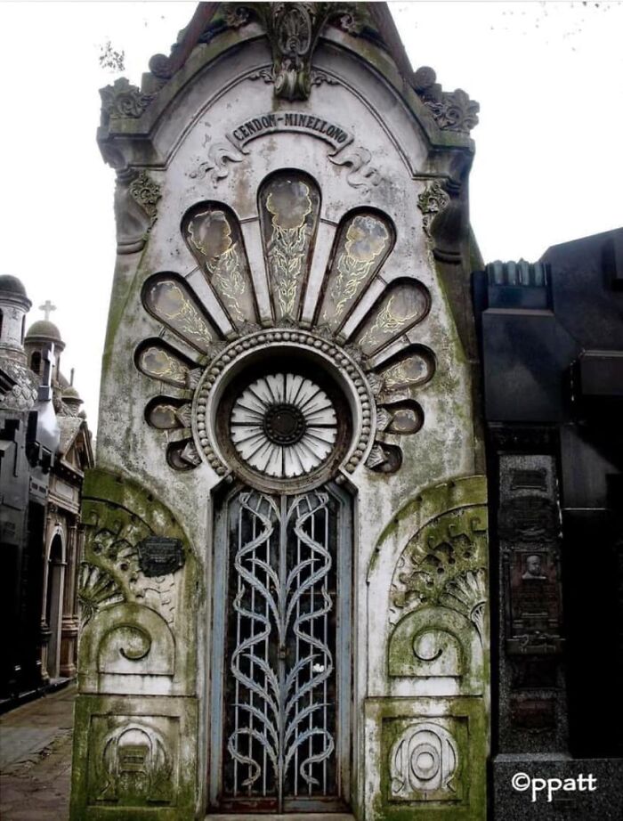 Mausoleum At The Chacarita Cemetery, In Buenos Aires, Argentina, Built In Architectural Style Of Art Nouveau, 1887