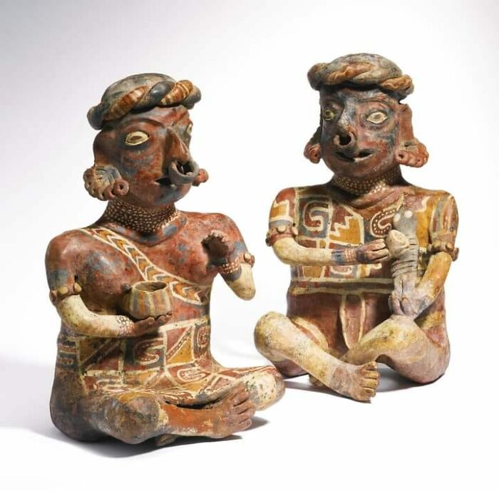 Image Of Woman With Braids On Her Forehead Ceramica From Ixtlán Del Rio Nayarit, Prehispanica Mexico 200 B.c.-300 A.c. America's Museum, Madrid, Spain