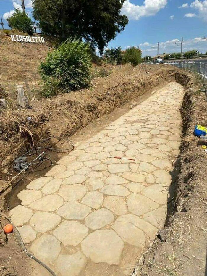 New Discovery: A Well-Preserved Section Of The Via Flaminia Was Discovered During Construction Works
