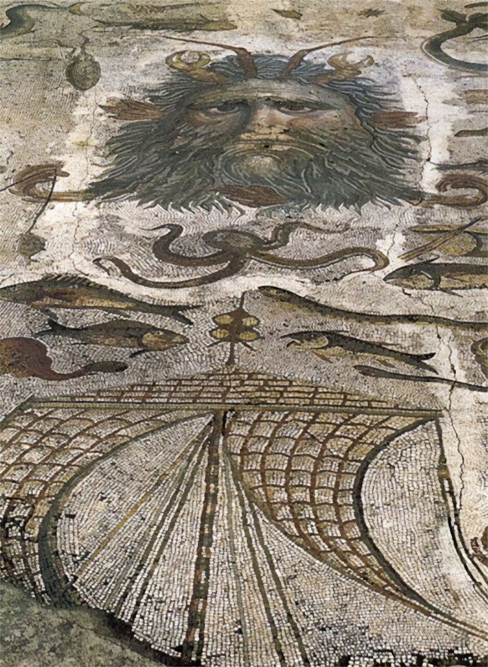 Un mosaico descubierto en la antigua Hadrianoupolis, distrito de Eskipazar, provincia de Karabük, Turquía