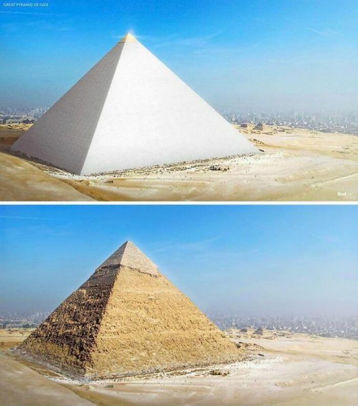 What The Pyramid Of Khafre Looked Like 4,500 Years Ago Compared To Today